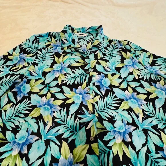 Alia Floral Short Sleeve Button Down Blouse Size 20W - Picture 2 of 10